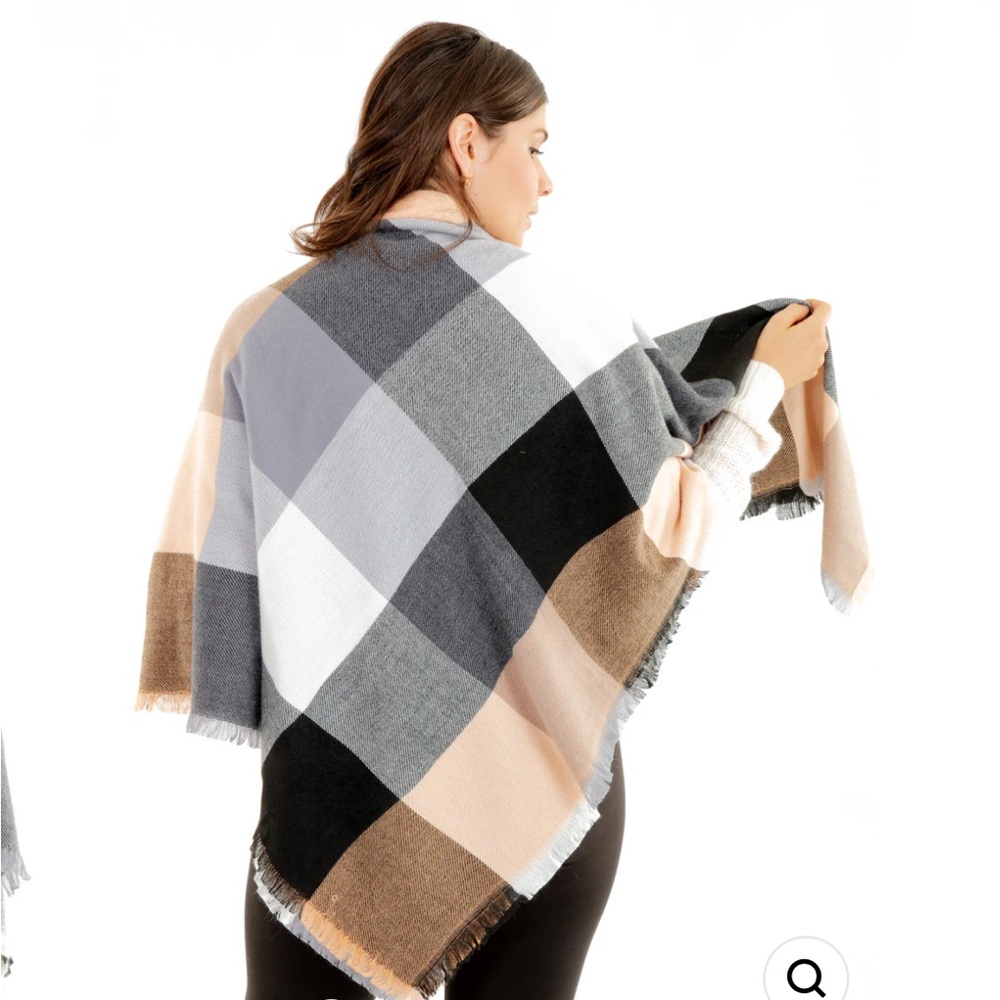 Brand new Just Cozy plaid blanket scarf!!